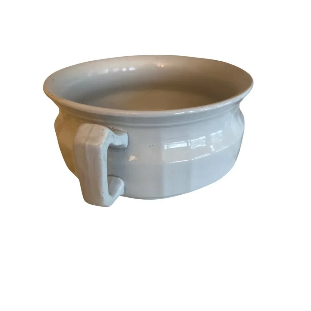 Antique‎ J&G Meakin Ironstone China White Chamber Pot